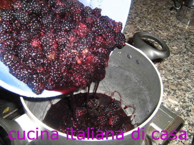 preparare la marmellata di more