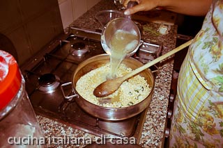 risotto con le canocchie