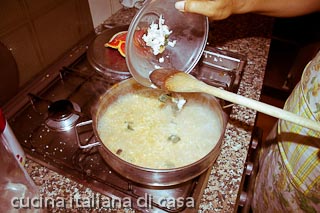 risotto con le canocchie