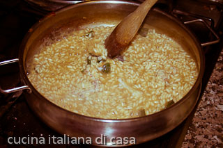 risotto con le canocchie