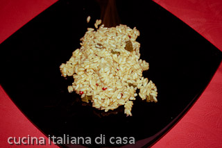 risotto con le canocchie