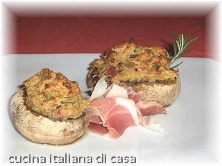 funghi champignon ripieni allo speck