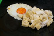 polenta con gorgonzola e uova