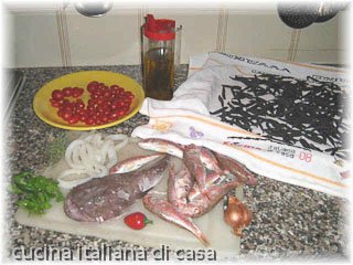trofie nere al ragout di pesce