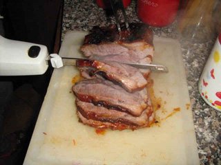 tagliare il brasato di manzo
