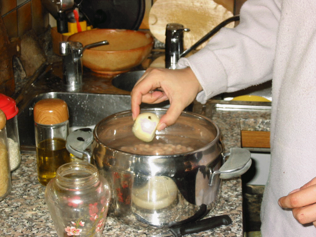 preparare la terrina di fagioli borlotti