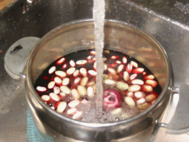 preparare la terrina di fagioli borlotti